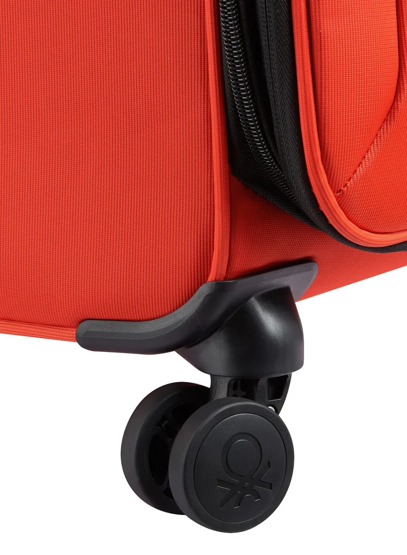 UNITED COLORS OF BENETTON  Color Block 81 Cm 4-Double Wheeled Softside Expandable Check-In Luggage Trolley Case - Red  | Best Price UAE